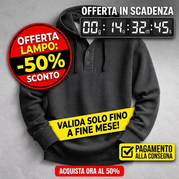 Sconto 50% e Pagamento alla Consegna