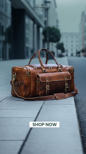 Leather Travel Bag + 15% OFF