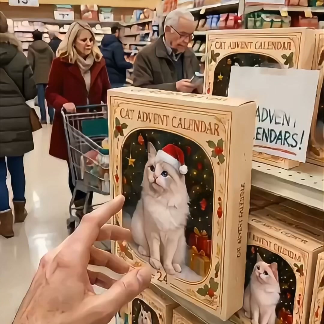 3D katten adventskalender met verrassingsdoosjes