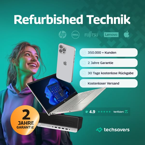 Refurbished Notebooks & PCs mit Garantie | Techsavers