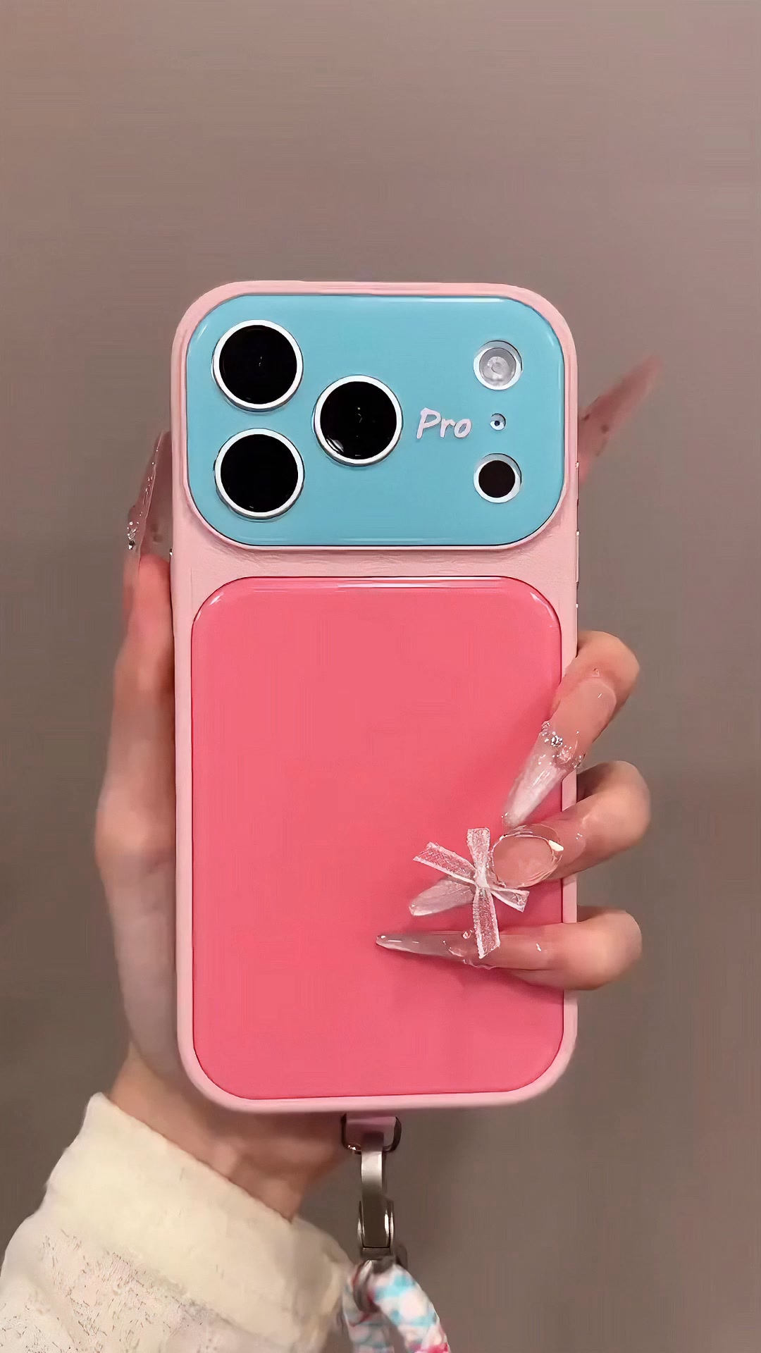 iPhone Dopamine Color-Blocked Leather Case