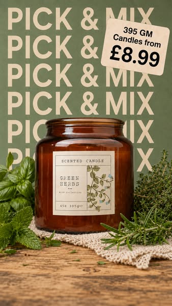 Gorgeous scent Candles From £9.99!