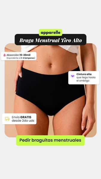 Braguita Menstrual Tiro Alto