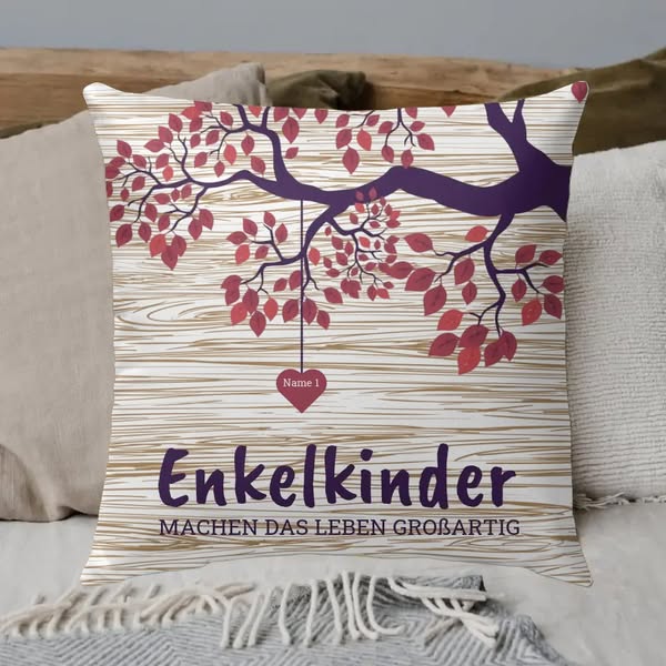 Great-grandchildren, Grandchildren, Children, Family Tree - Personalized Premium Name Pillow , Cushion Premium / Default / 60x60cm