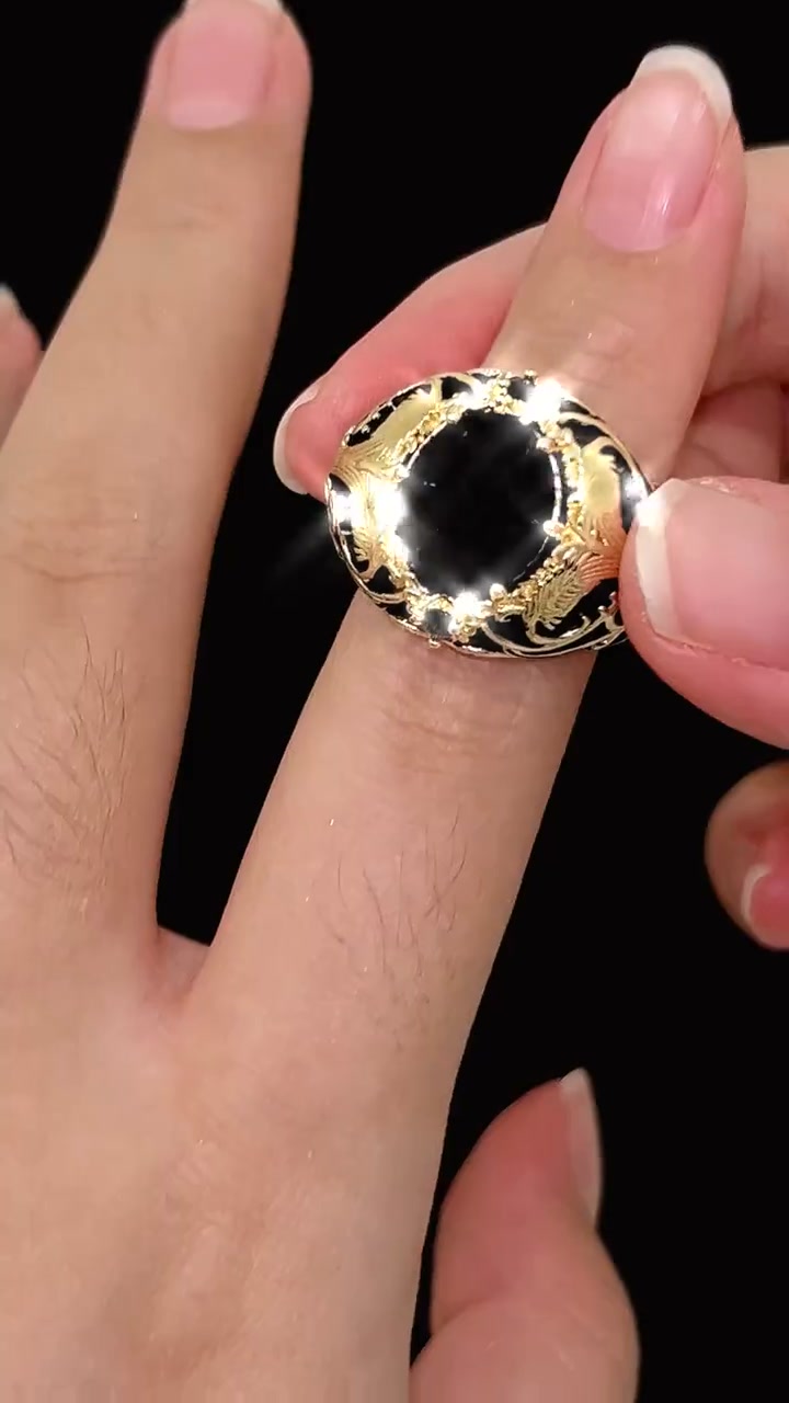 Vintage Men's Marquise Cut Ring