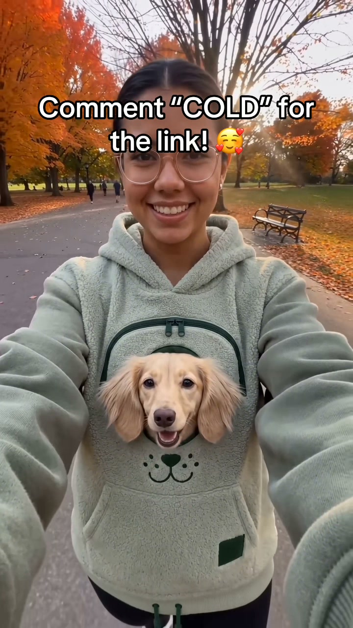 Cozy Fleece Pet Bonding Pouch Hoodie