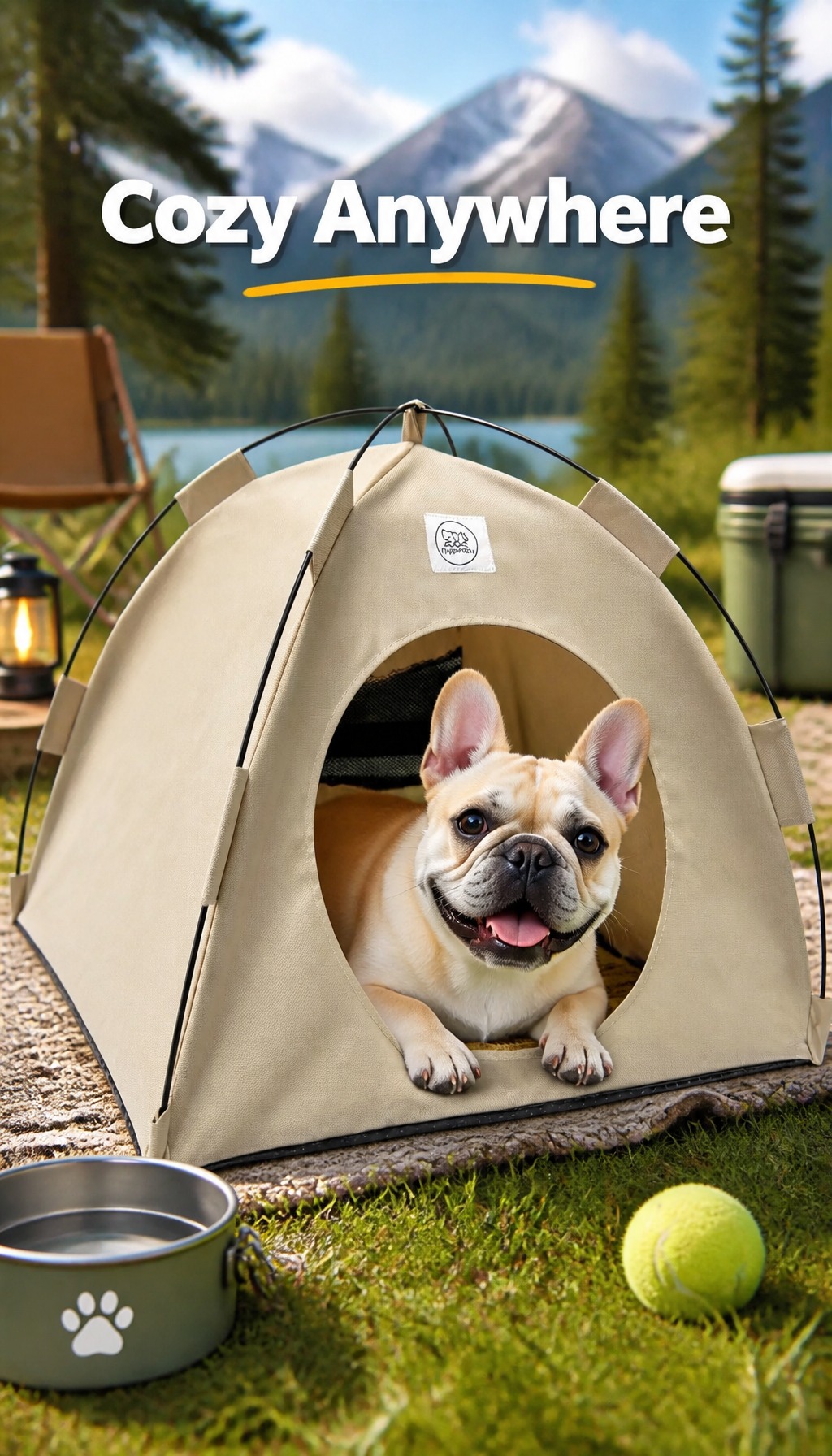 Instant pop-up pet tent