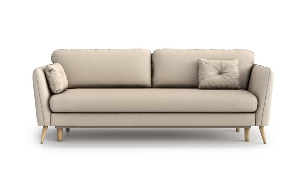 Sofa Clara z funkcją spania - Tkanina Nougat