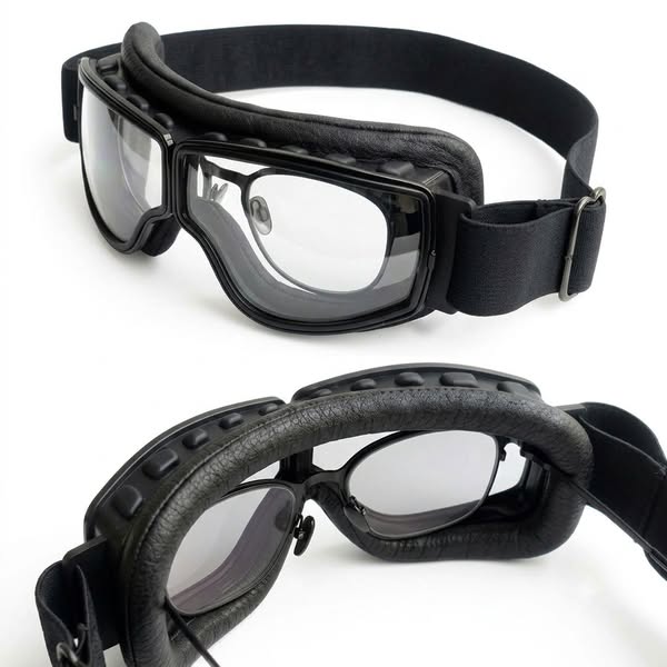 Vintage Motorcycle Goggles - FIT OVER GLASSES