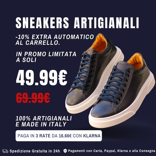 Sneakers Artigianali a soli 49,99€ e -10% extra