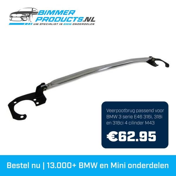 Veerpootbrug passend voor BMW 3 serie E46 316i, 318i en 318ci 4 cilinder M43