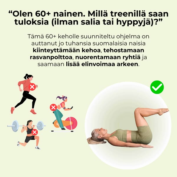 Tuloksia ilman salia tai hyppyjä