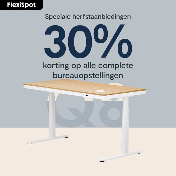 Tot 30% korting op ergonomische bureaus
