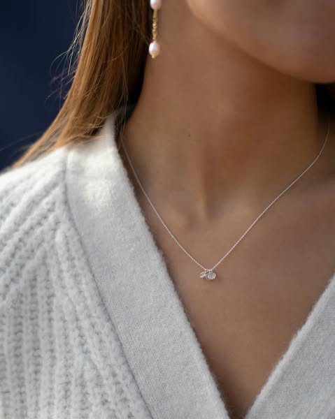 TROIS Necklace Moonstone - Silver
