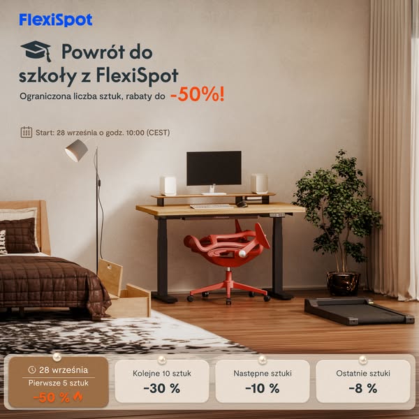 Sprawdź ofertę FlexiSpot i skorzystaj z promocji!