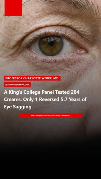 A King's College Panel Tested 284 Creams. Only 1 Reversed 5.7 Years of Eye Sagging.