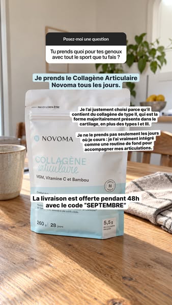 Livraison gratuite pendant 48 h pour des articulations souples