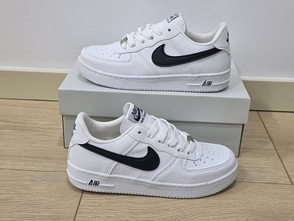 Nike Air Force 1 Infantil Blanco e Negro