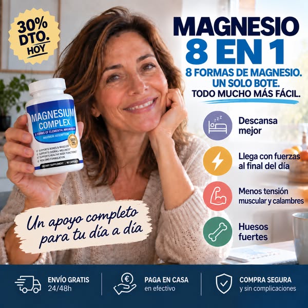 Magnesio 8 en 1 | 30% DTO. HOY