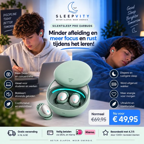 Minder afleiding. Meer focus én rust met de SilentSleep Pro Earbuds