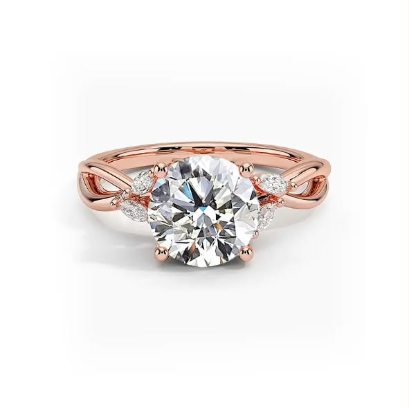 Sotiya Entwined Vines Round Cut Engagement Ring Sterling Silver
