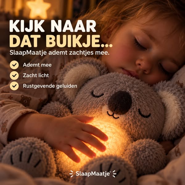 Kijk hoe zijn buikje rustig beweegt