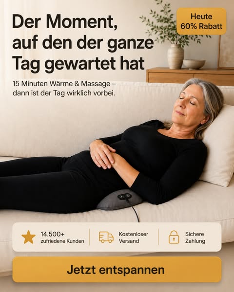 15 Min. Massage, spürbar entspannt