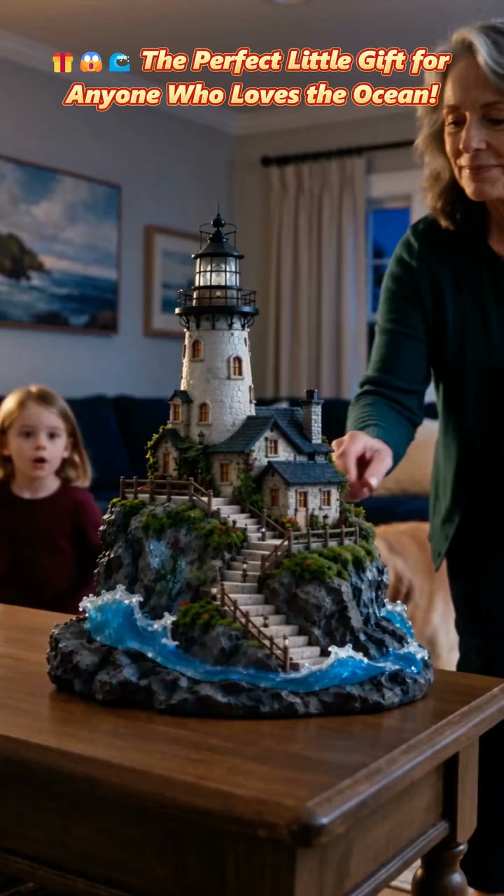 Neu eingetroffen, [50] % Rabatt – LED-Leuchtdekoration „Leuchtturm an der Küste“: handgefertigtes Ornament im maritimen Inselstil
