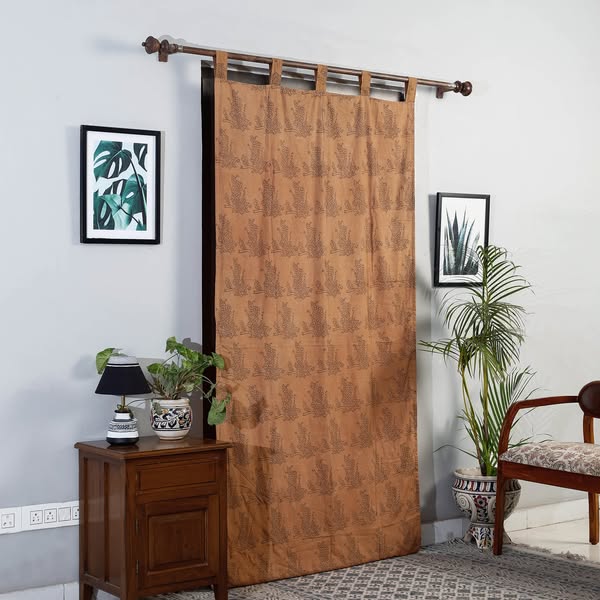Double Layered Curtain with Kutch Block Prints Online India