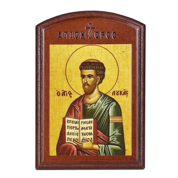 Mount AthosSaint Lukas the Evangelist - Lithography on Wood
