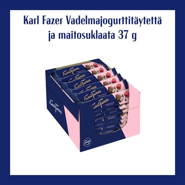 Karl Fazer Vadelmajogurttitäytettä ja maitosuklaata 37 g