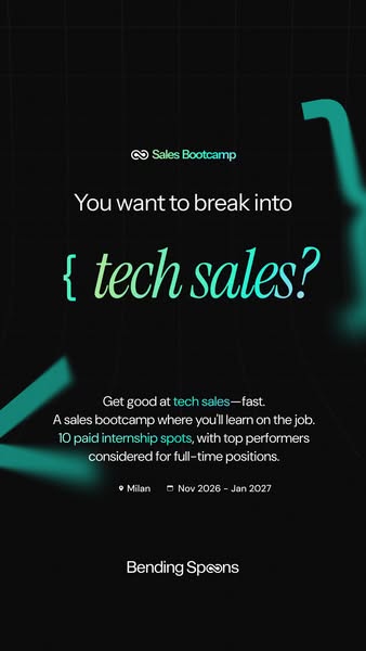 Sales Bootcamp | Bending spoons