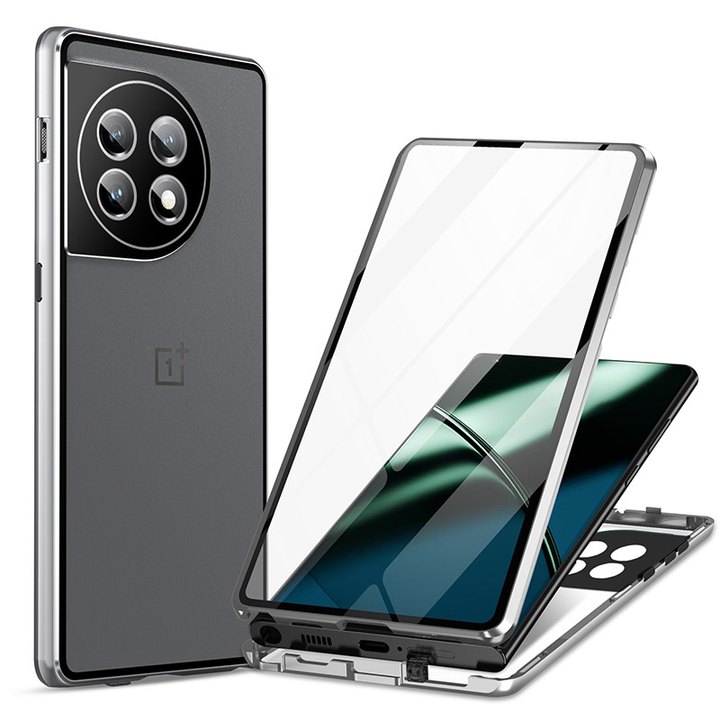 OnePlus Series | Metal Magnetic Frame Double-Sided Glass Mobile Phone Case