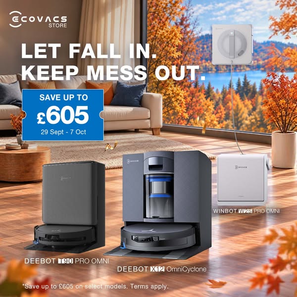 ECOVACS Prime Fall Sale: Save Up to £605!