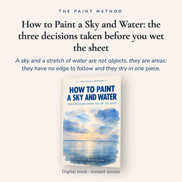 How to Paint a Sky and Water: the three decisions taken before you wet the sheet