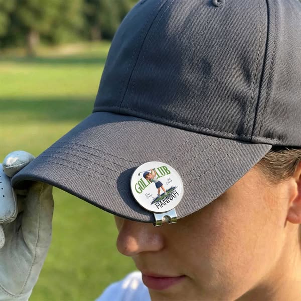 Personalized Photo Design Golf Ball Marker Magnetic Hat Clip with Name Golf Accessory Birthday Gift for Golf Player