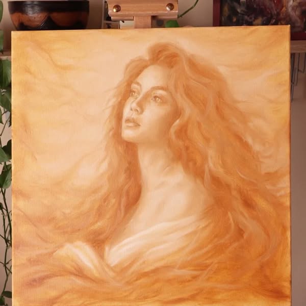 Paint Dreamy One-Color Oil Portraits