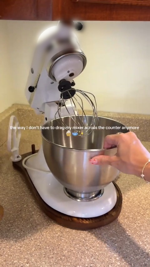 Wooden Mixer Slider With Storage
