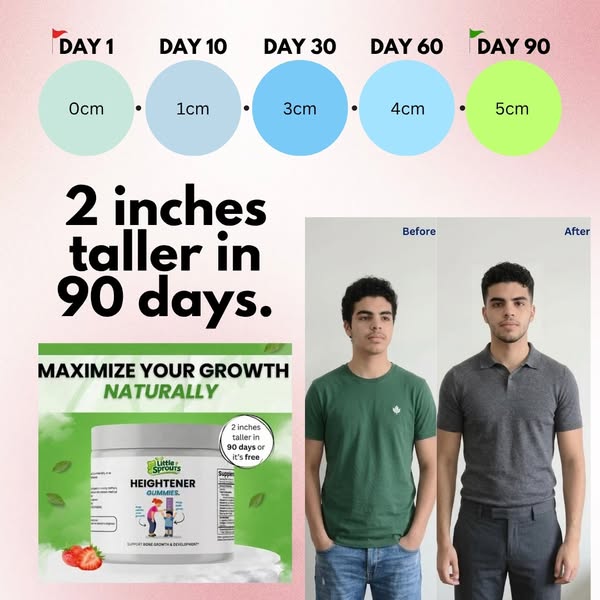 2 inches taller in 90 days or your money back.