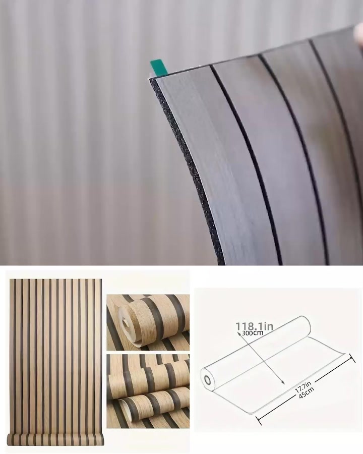 ¡Adhesivo de pared con aspecto de madera natural!