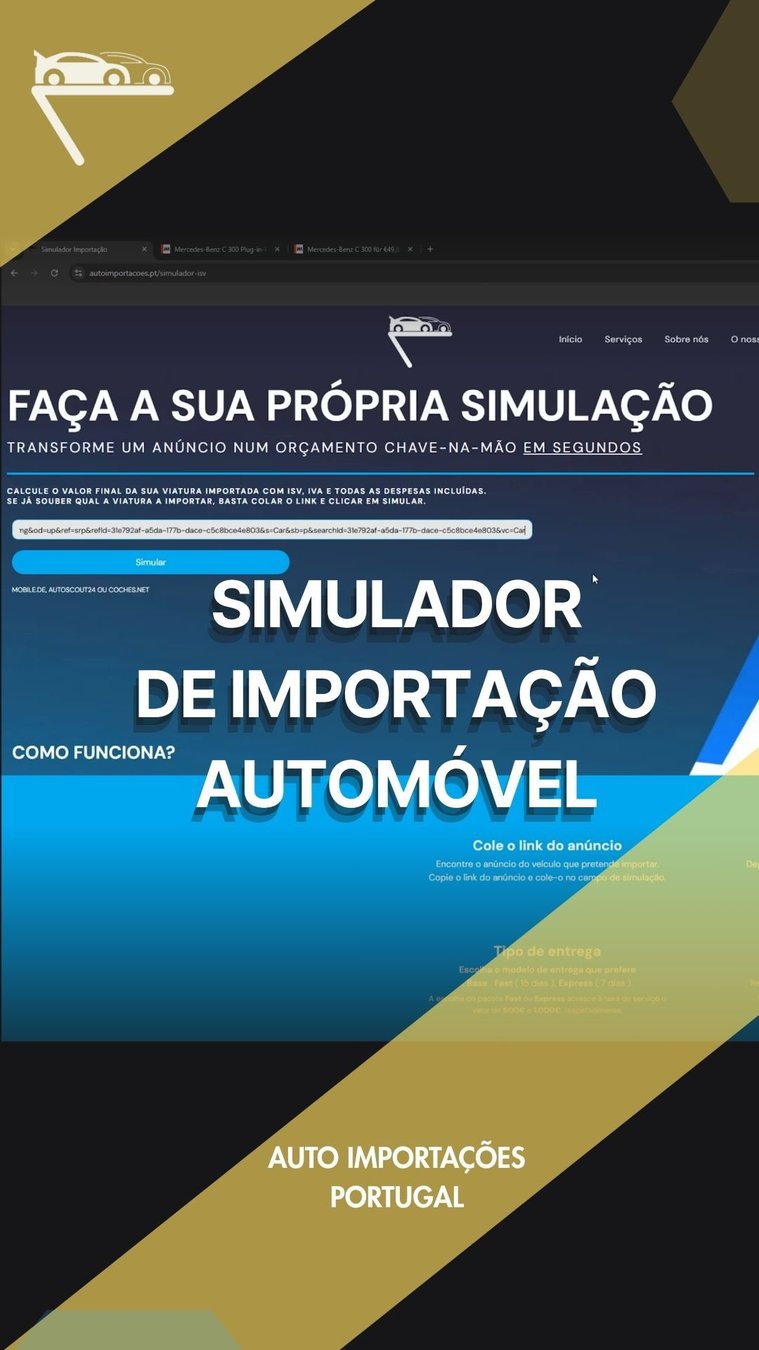 Anúncio de Auto Importações Portugal