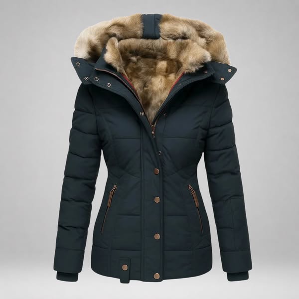 Tailored Parka with Teddy Collar — Final summer Sale, 60% Off