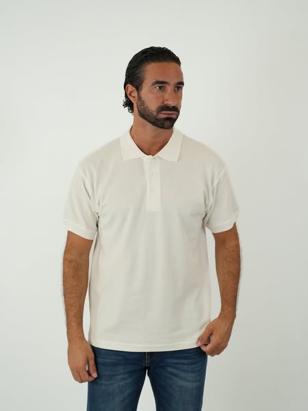 Pólo Masculino Clássico em Malha Piqué - Branco - XL | agora €10 | antes €19.99