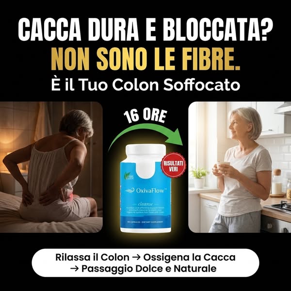 Rilassa il Colon e Ossigena la Cacca Dura per Farla Passare in Sole 16 Ore