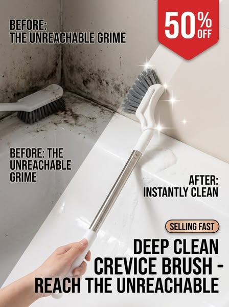 Extendable Crevice Gap Cleaning Brush