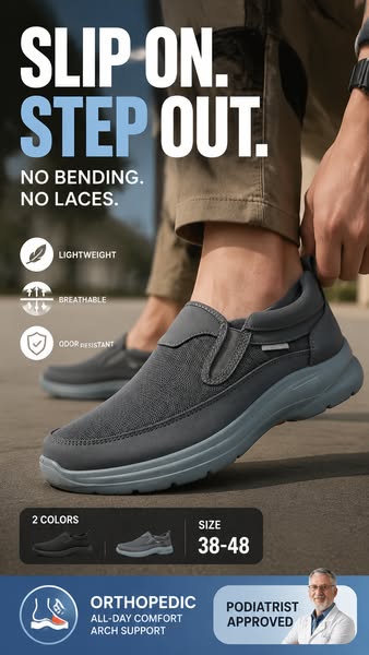 60% OFF NOW! Men's Orthopedic Breathable Slip-On Sneakers - Arch S