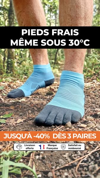Pieds frais, même sous 30°C