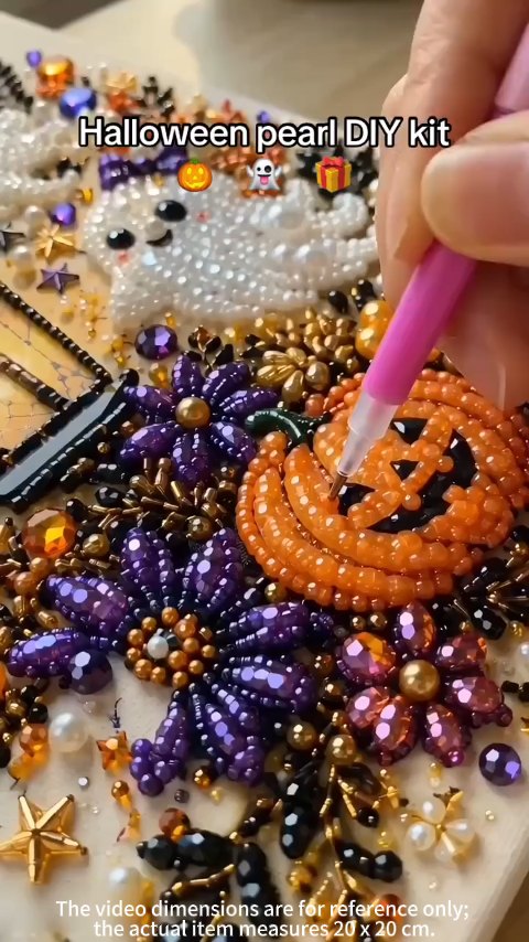 Halloween Ghost Pearl Art DIY Kit