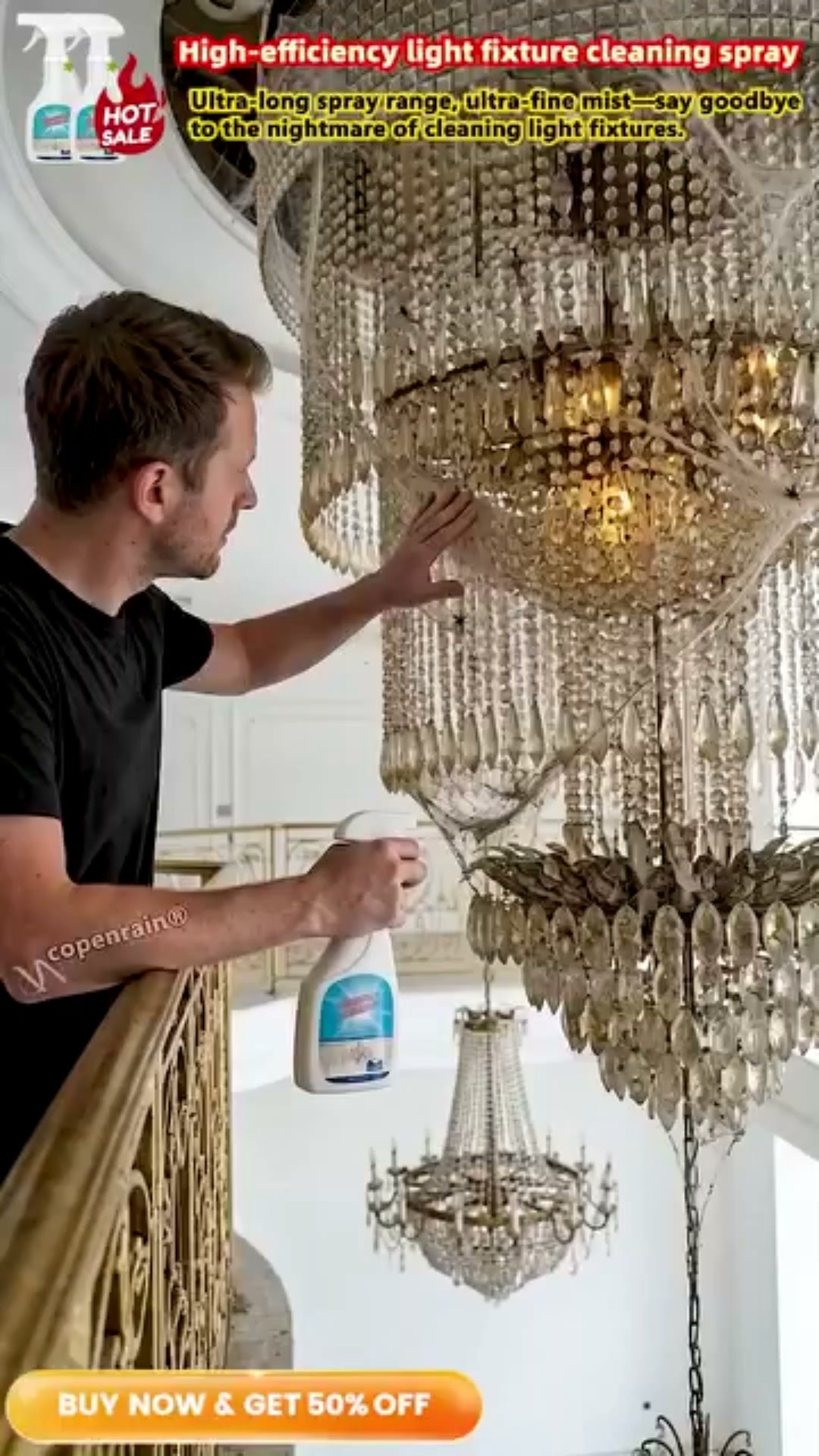 Powerful Stain Removal-Chandelier Cleaner