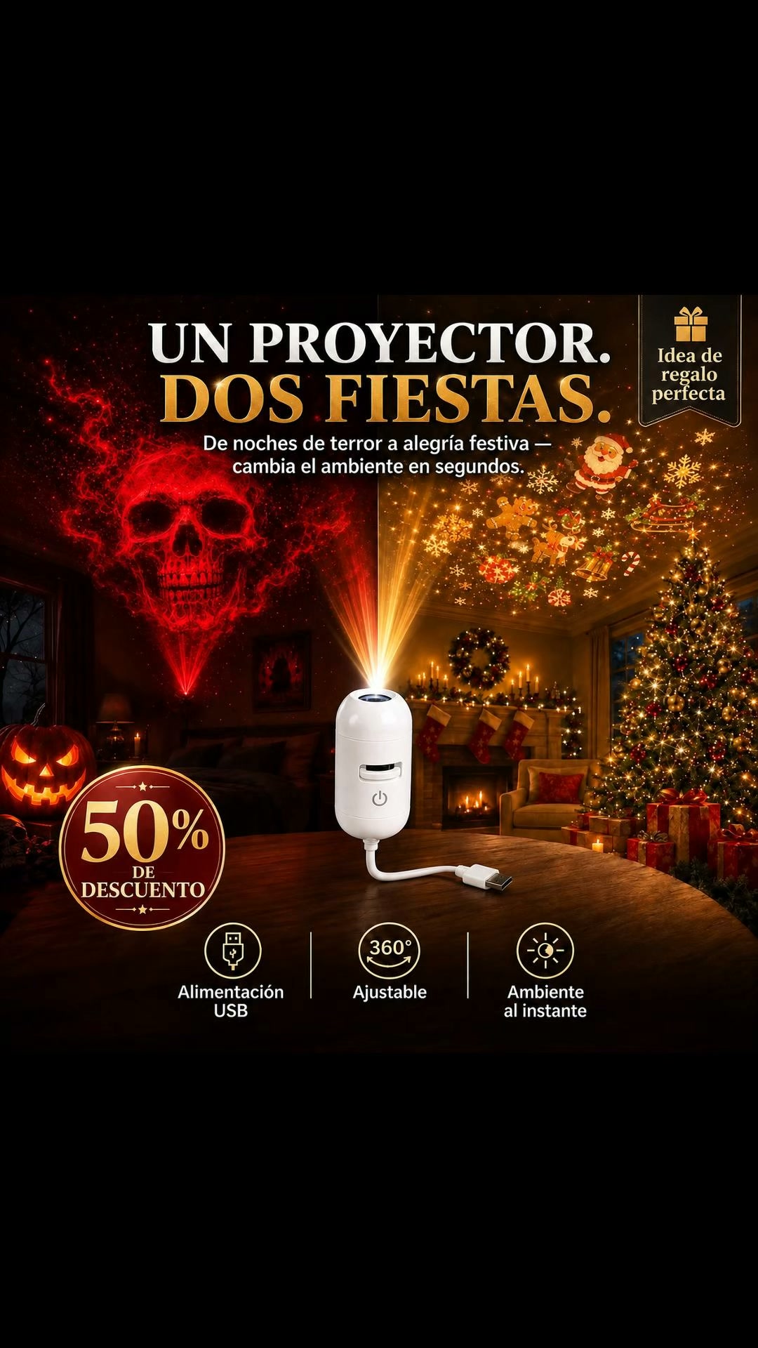 ¡Compra 1 proyector de estrellas y llévate el segundo GRATIS! | Fabricado en España | Pago contra reembolso | Envío rápido a t